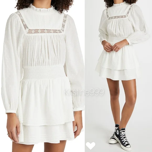 Cleobella Berit Mini Dress in Ivory White NEW - Picture 7 of 9